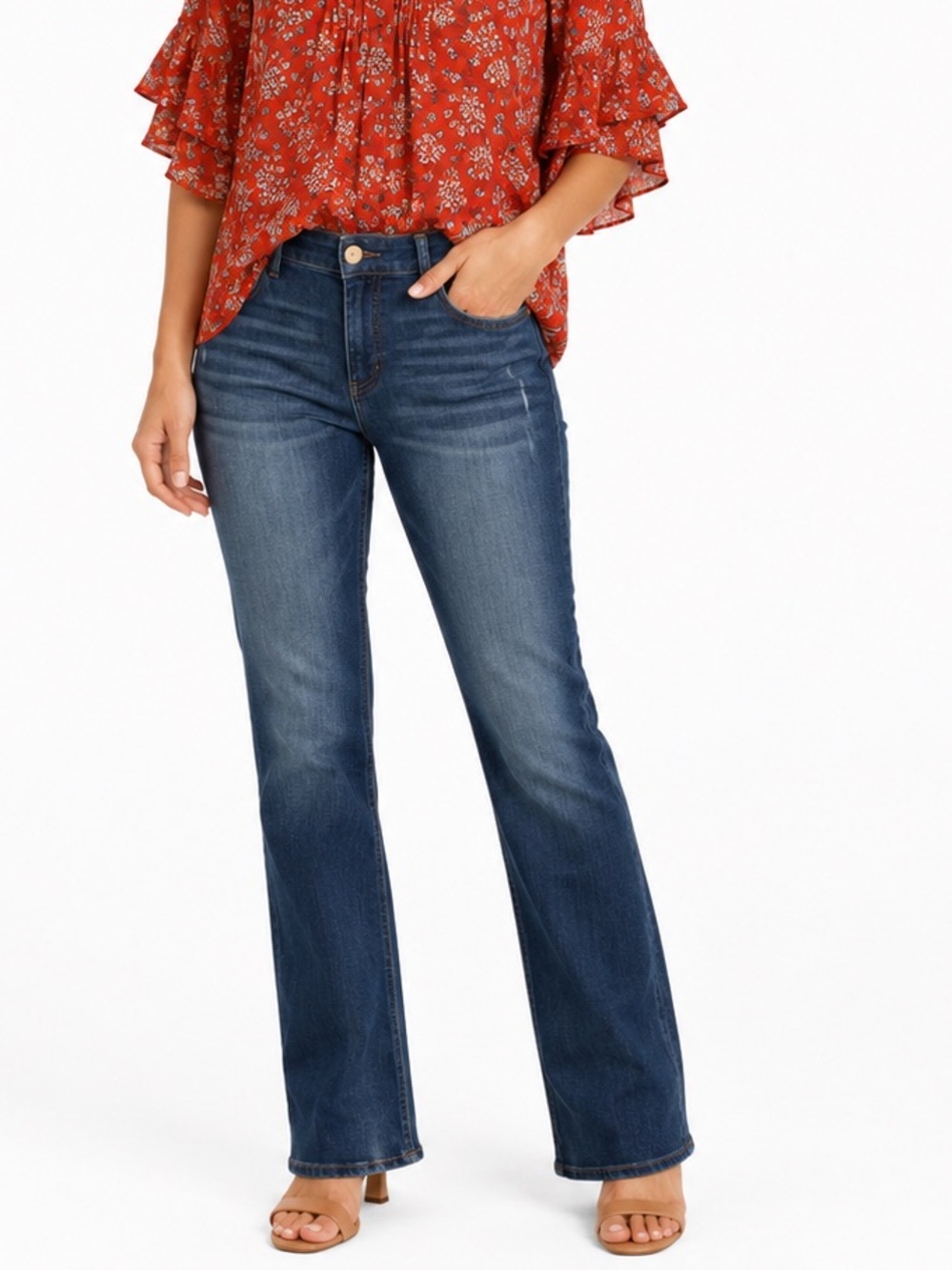 Democracy Straight Leg Jeans in Dark Blue Wash